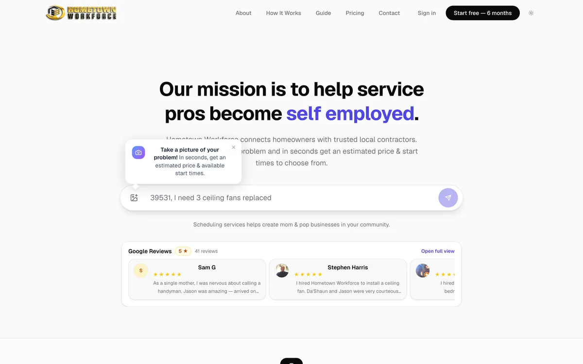 Hometown Workforce website